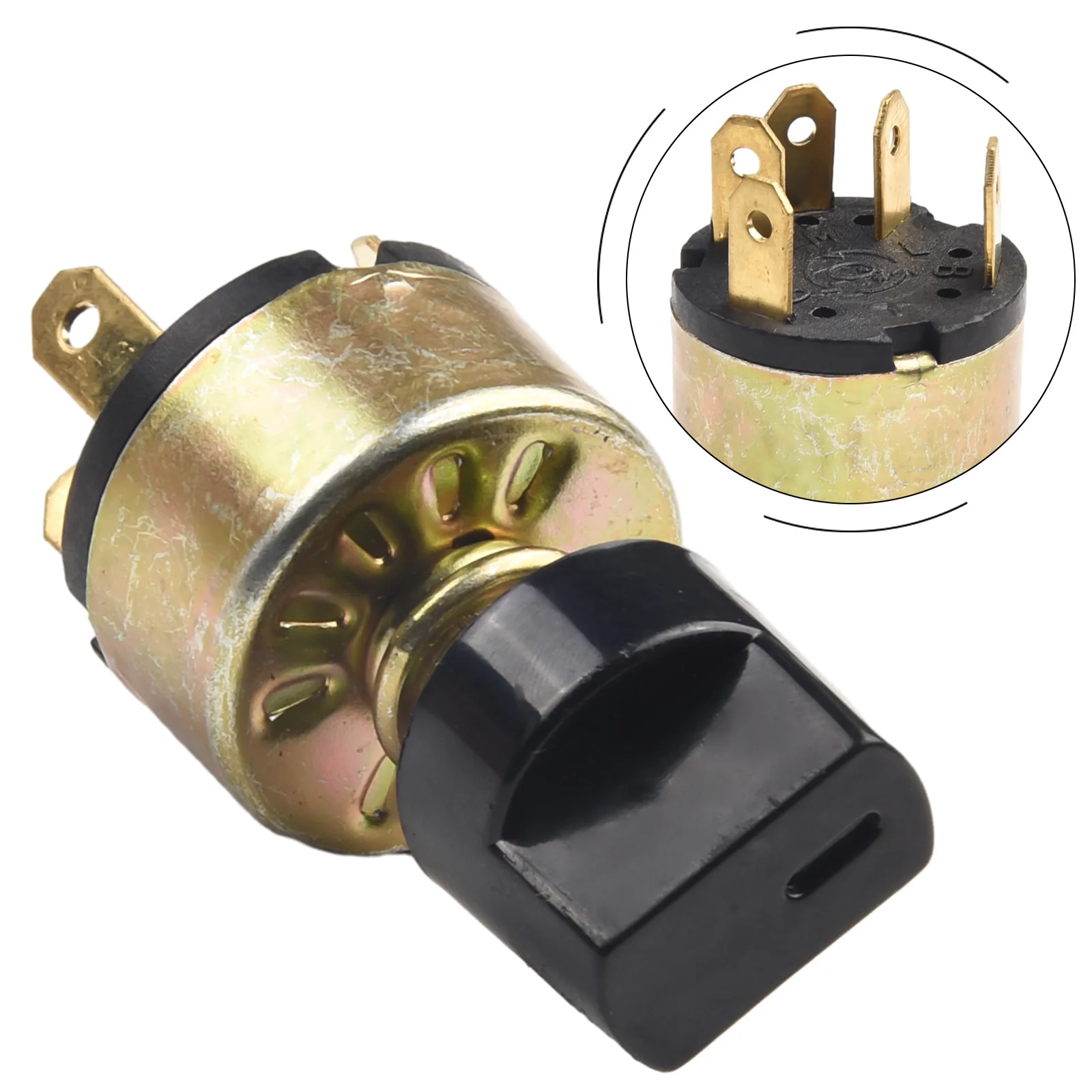 Conditioner Switch Switch 4 Position 3 6A 120VAC B-C-H B-C-L Elector Rotary Switch Gold For Car Air Conditioner