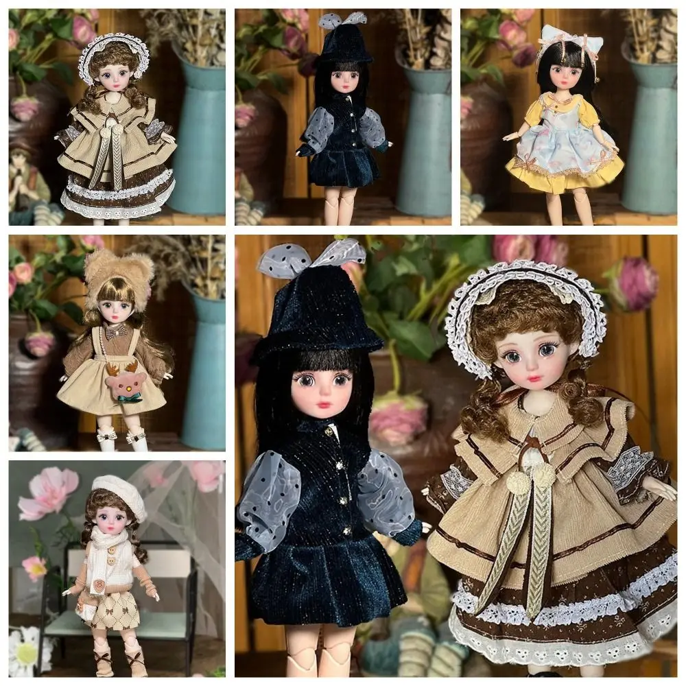 1 Set 1/6 SD 30cm Bjd Doll with Clothes Attractive Eyes with Wig Make Up Princess Dress Up BJD Dolls Ball Jointed Anime