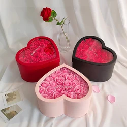 1Set Velvet Soap Rose Flower with Gifts Box Eternal Floral Room Desktop Decoration Wedding Party Valentine's Day Gifts Crafts
