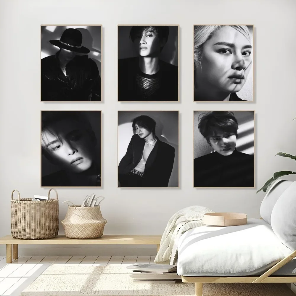 1PC Kpop Korean Boy Group Super Junior Print Poster Paper Waterproof HD Sticker Bedroom Entrance Home Living Room Bar Wall Decor