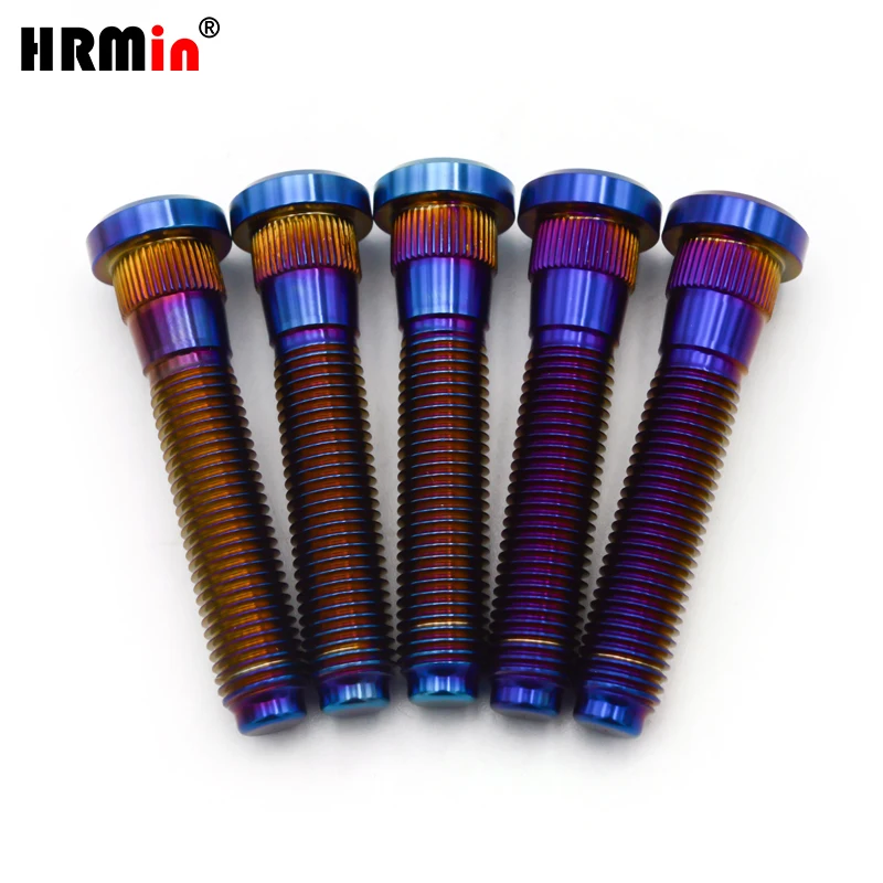 مسمار عجلة HRMin Racing Never Rust Gr.5 من التيتانيوم M12*1.25*55/60/65 ملم لنيسان وسوبارو وGreatwall وسوزوكي #6