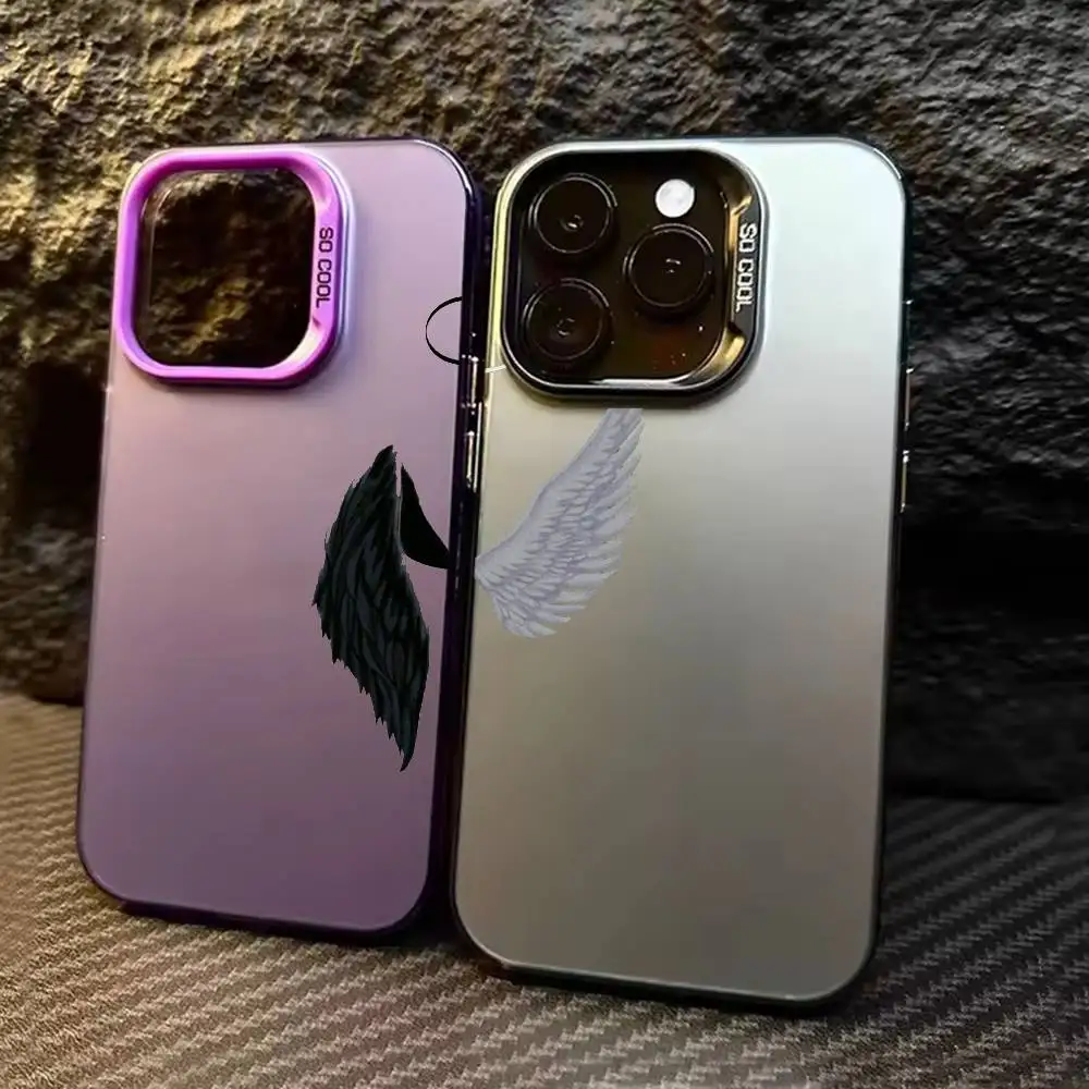 

couple avatar matching Phone Case For iPhone 17 16 15 14 13 12 11 Pro Max Plus Silver candy Matte Cover