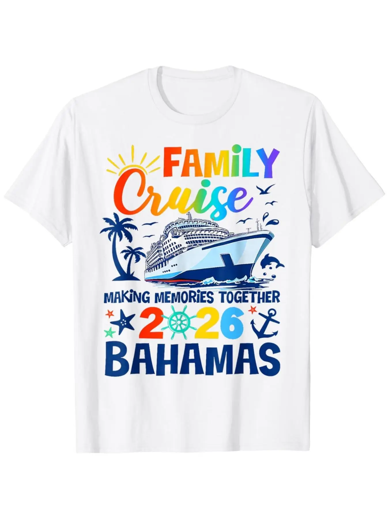 Men's Bahamas Cruise 2026 Matching Group Vacation T-Shirt - Ultra-Soft Breathable Moisture-Wicking Crew Neck Tee with Cruise Shi