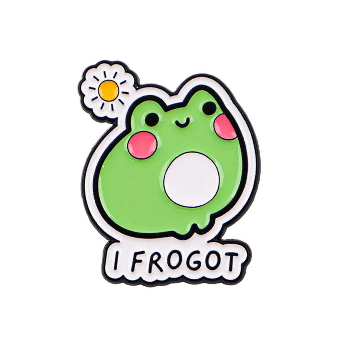 Cute Frog Enamel Pin I FROGOT Brooch Lapel Pins Badge on Backpack Clothing Accessories Animal Jewelry Friends Gifts