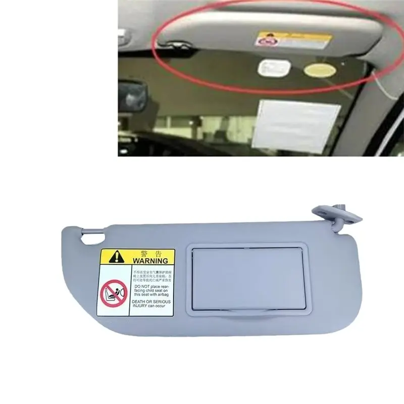 A85E-Car Sunshade Sun Visor Sunvisor With Makeup Mirror 98038433DS 98038432DS For 208 For Citroen C-Elysee C3 301