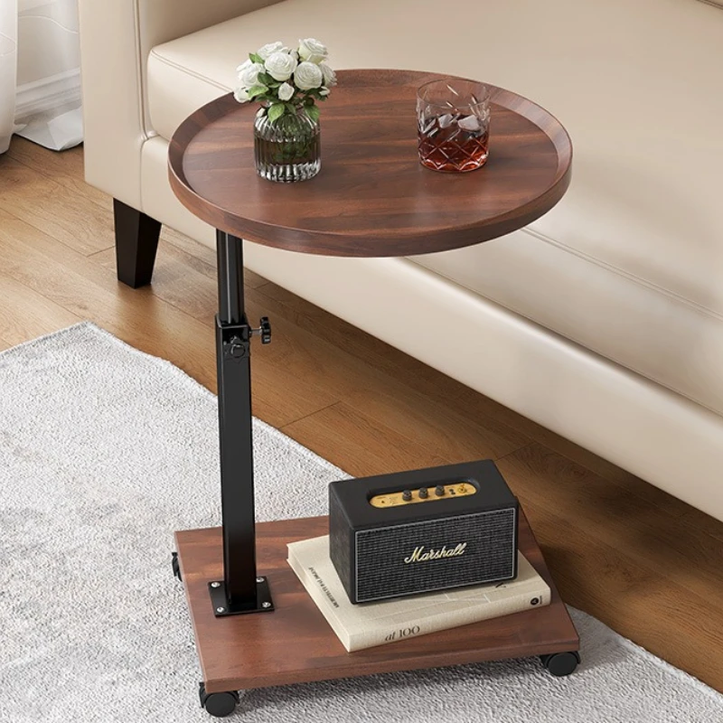 Minimalist Wooden Table Adjustable Lift Living Room Coffee Table Small House Sofa Side Multifunctional Mobile Bedside Cabinet