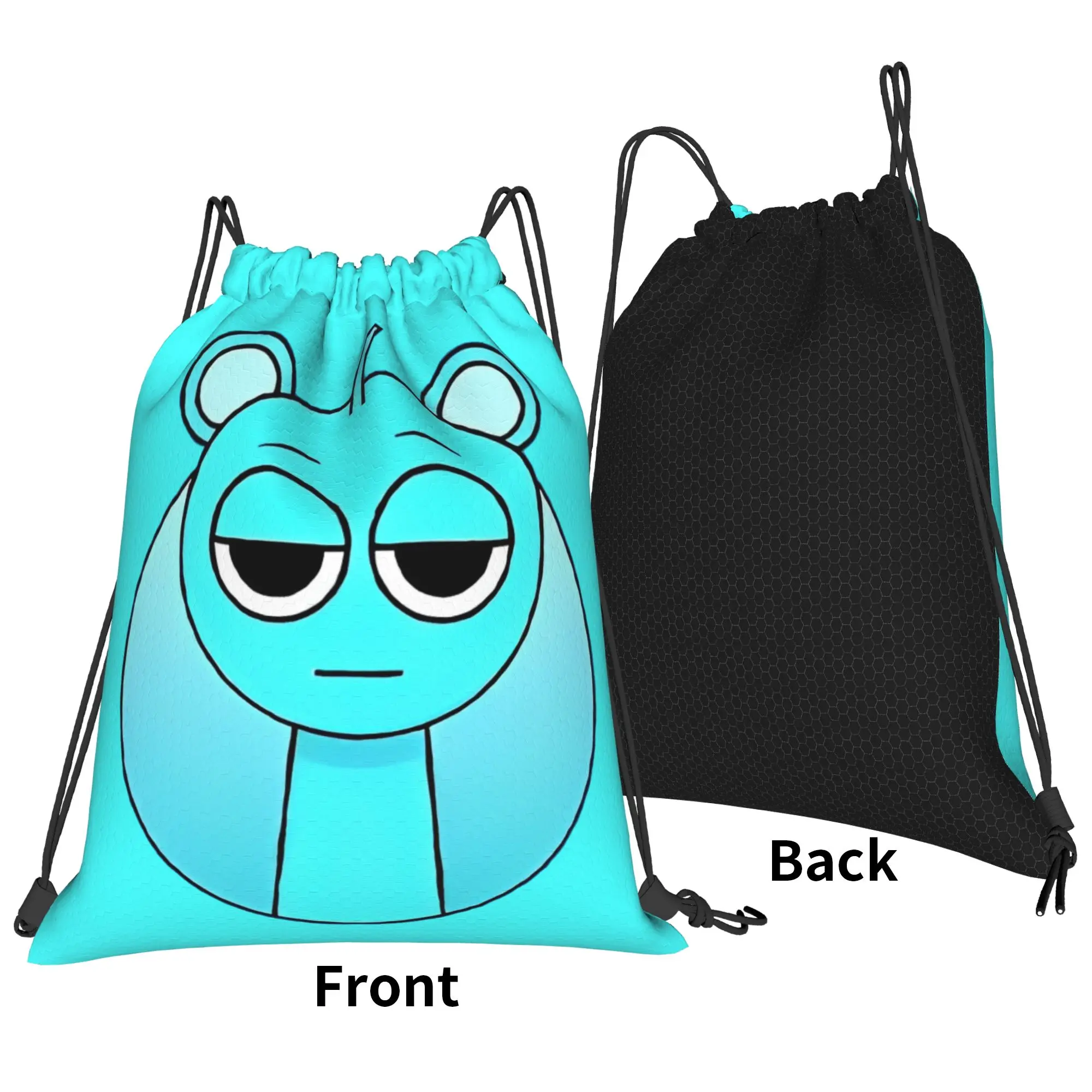 Sprunki Sky Backpack Drawstring Soccer Bags Bag Water Resistant Cartoon Anime Game String Sackpack for Yoga 36cm (W) x 43cm (H)
