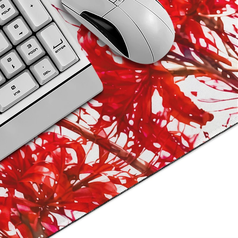 Mouse Pad Red Spider Lily Gamer printon demand New Computer Home Mousepad XXL Mouse Mat Non-Slip Soft PC Mouse Mats