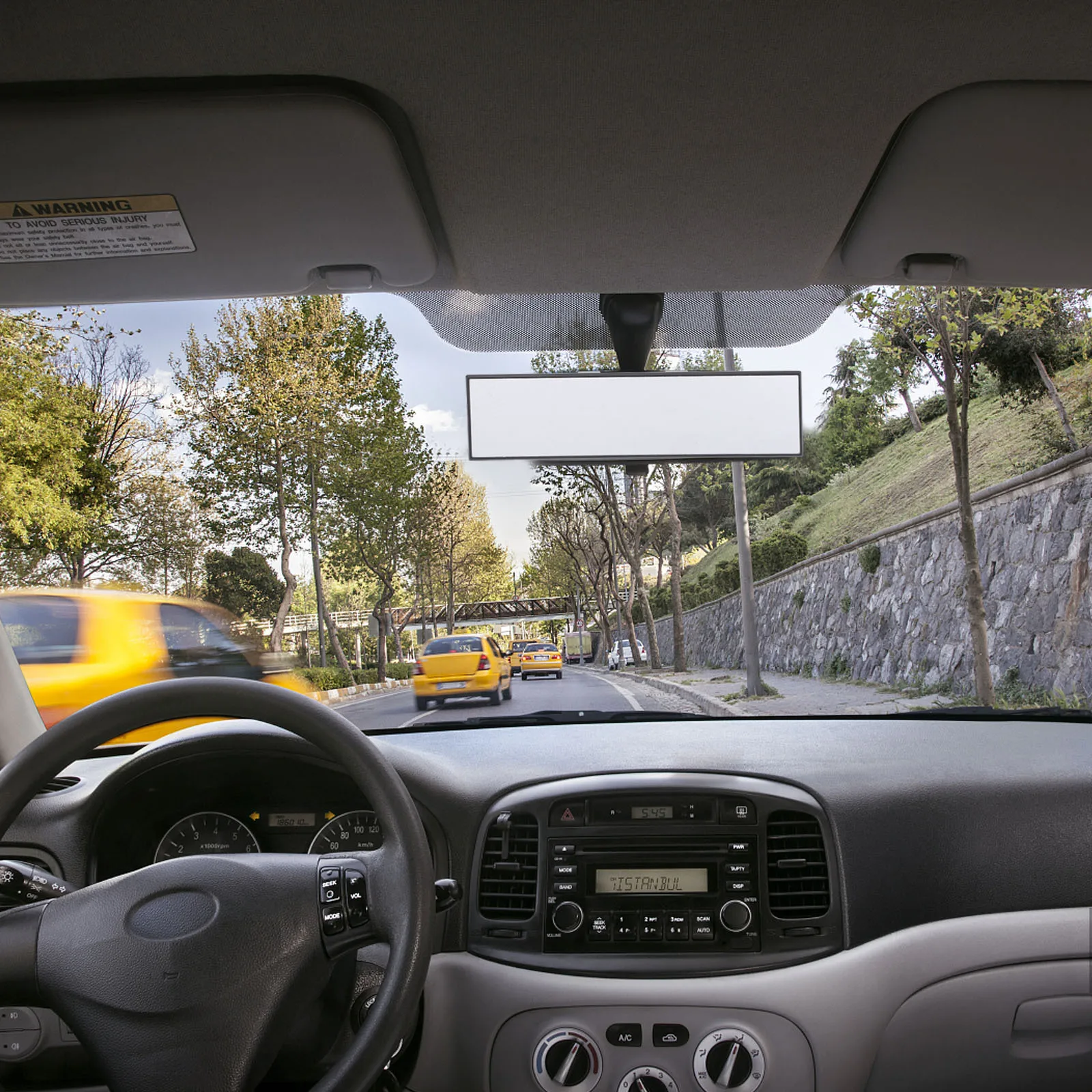 

Car Rear View Mirror Anti Glare Large Glass Plastic Interior Rearview Mirror Safe Driving Monitor Back Seat View