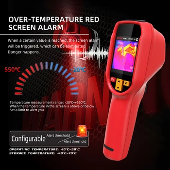 New Thermal Imager Camera Professional Handheld 240×240 Resolution -20~550C 15 Color Palette Save Pictures PC analysis software