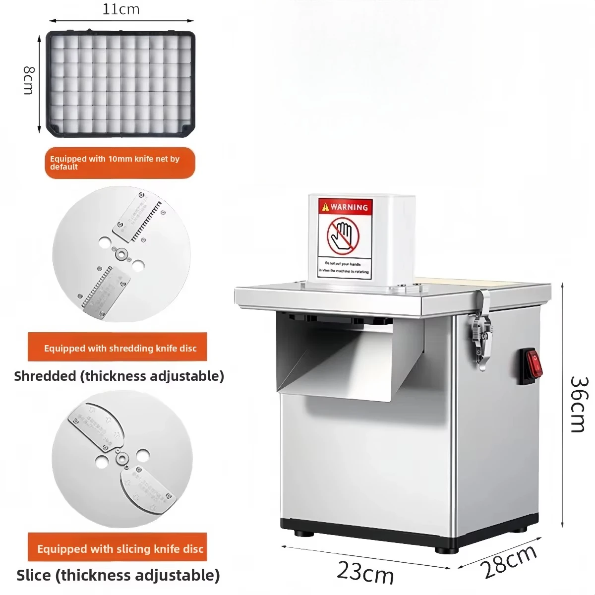 Commercial Electric Dicing Machine 220V for Granular Carrot Radish Onion Potato Sliced Strip Vegetables Cutting for Kitchen