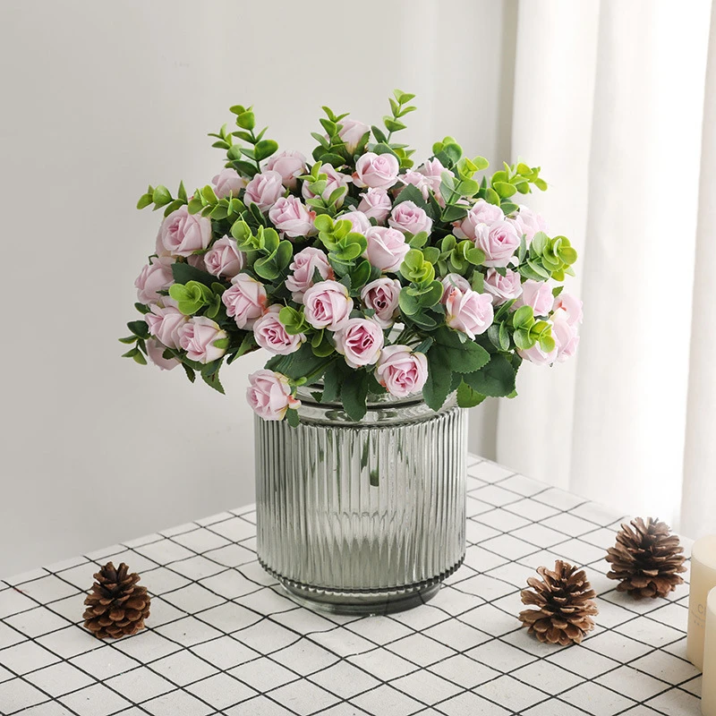 Artificial Flowers Silk Roses for Wedding Bridal Bouquet Home Festive Party Christmas Decoration wedding Diy gift Box Hot sales