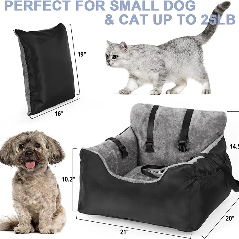 Dog Car Seat Cushion All Season Waterproof Nonslip Pet Seat Cover For Small Medium Dogs Easy Clean Backseat Liner For Dog Owners