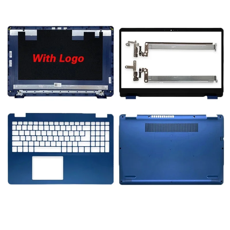 

New For Dell Inspiron 15 5584 Laptop LCD Back Cover Front Bezel Hinges Palmrest Top Housing Shell Bottom Case Blue 0JX9NR 0GYCJR