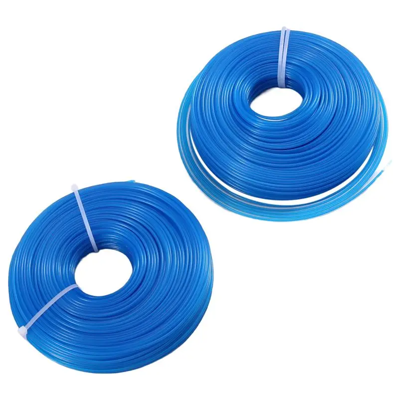 

AB45 2 шт. сверхмощный нейлоновый круглый кусторез 1,6 мм х 100 м для электрических триммеров с ручной подачей