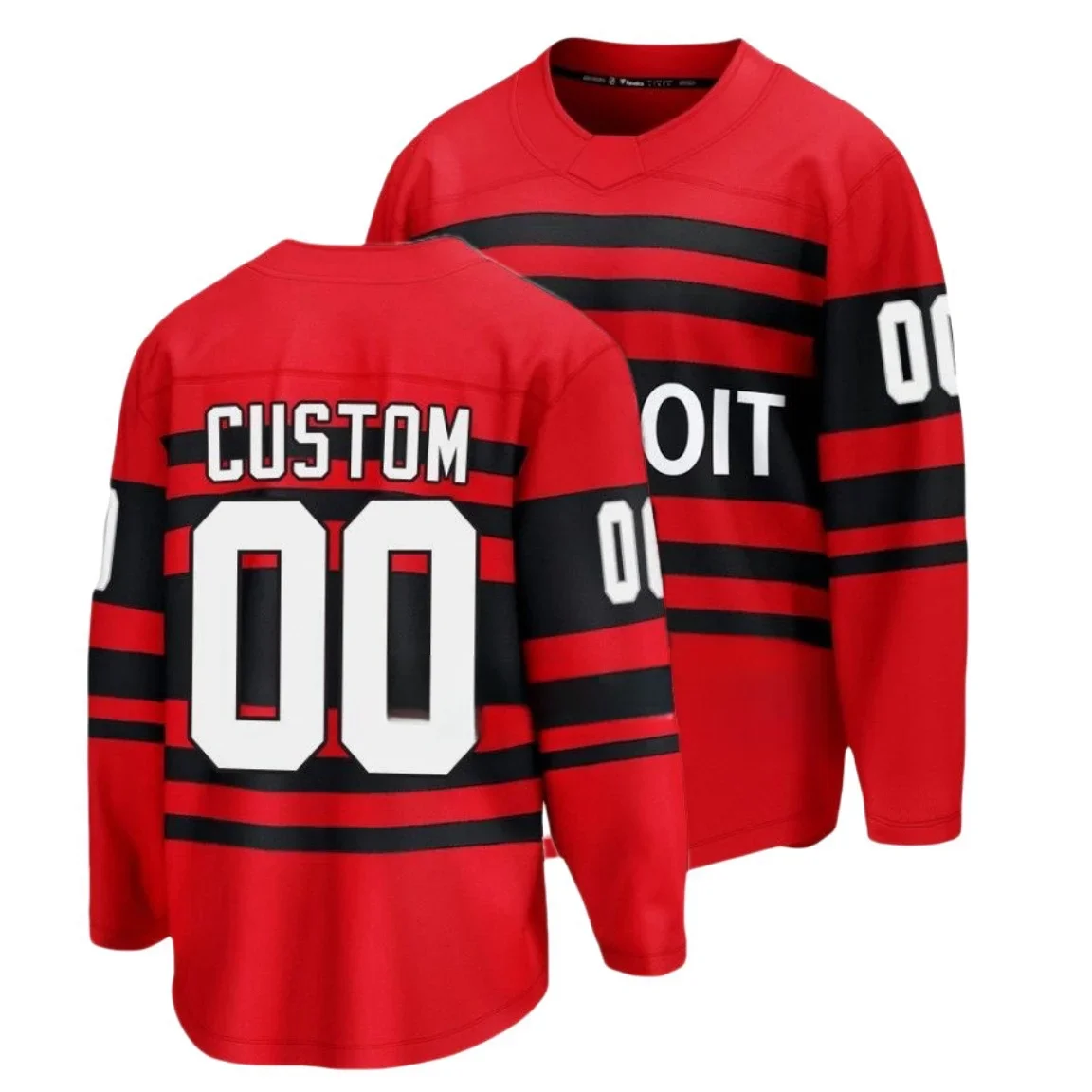 

Custom Detroit Men Ice Hockey Jersey #88 Patrick Kane #71 Dylan Larkin #53 Moritz Seider #23 Lucas Raymond S