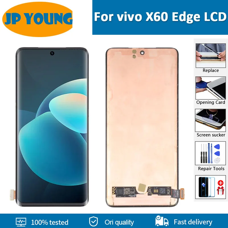 

Original Super AMOLED For vivo X60 Edge LCD Display Touch Screen and Digitizer Assembly Replacement For vivo X60 Edge LCD Screen