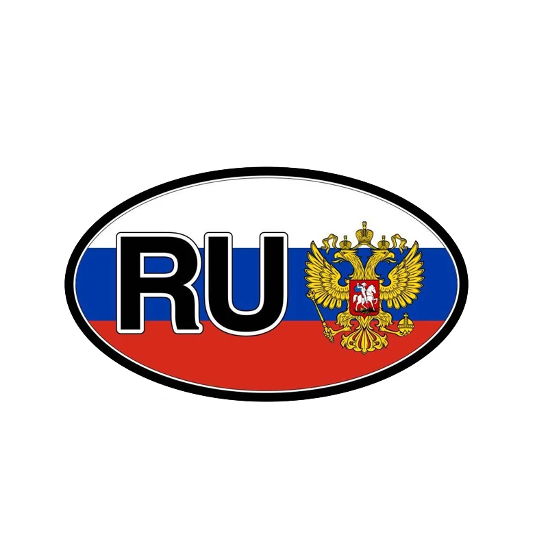 

K217#13CM/17CM Creative RU Flag Russia Sticker Decal Car Sticker