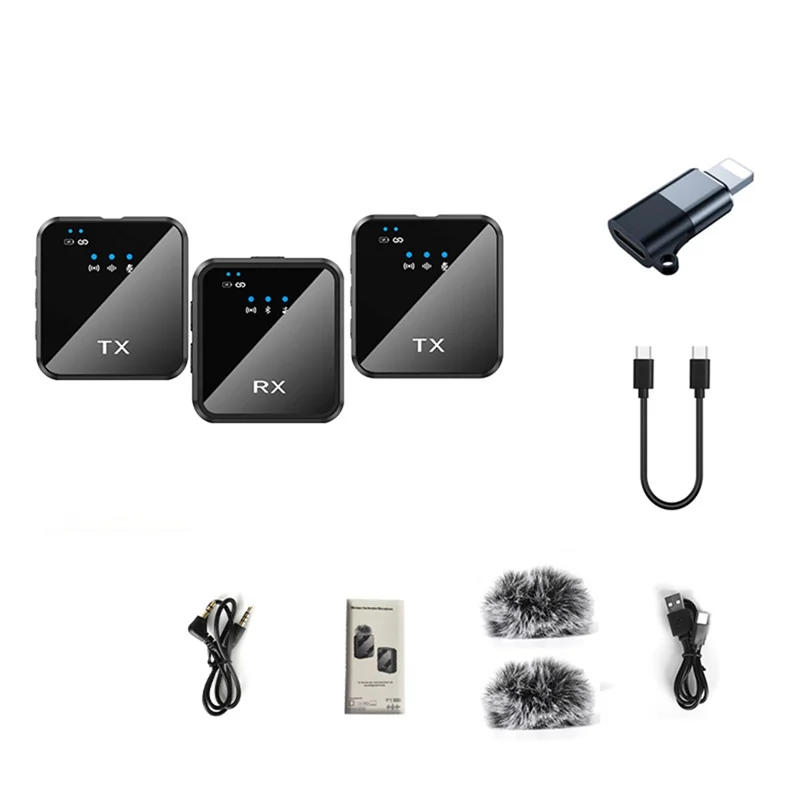 A24p sistema de microfone com cancelamento de ruído sem fio portátil colar clipe microfone podcast entrevista câmera gravação de vídeo