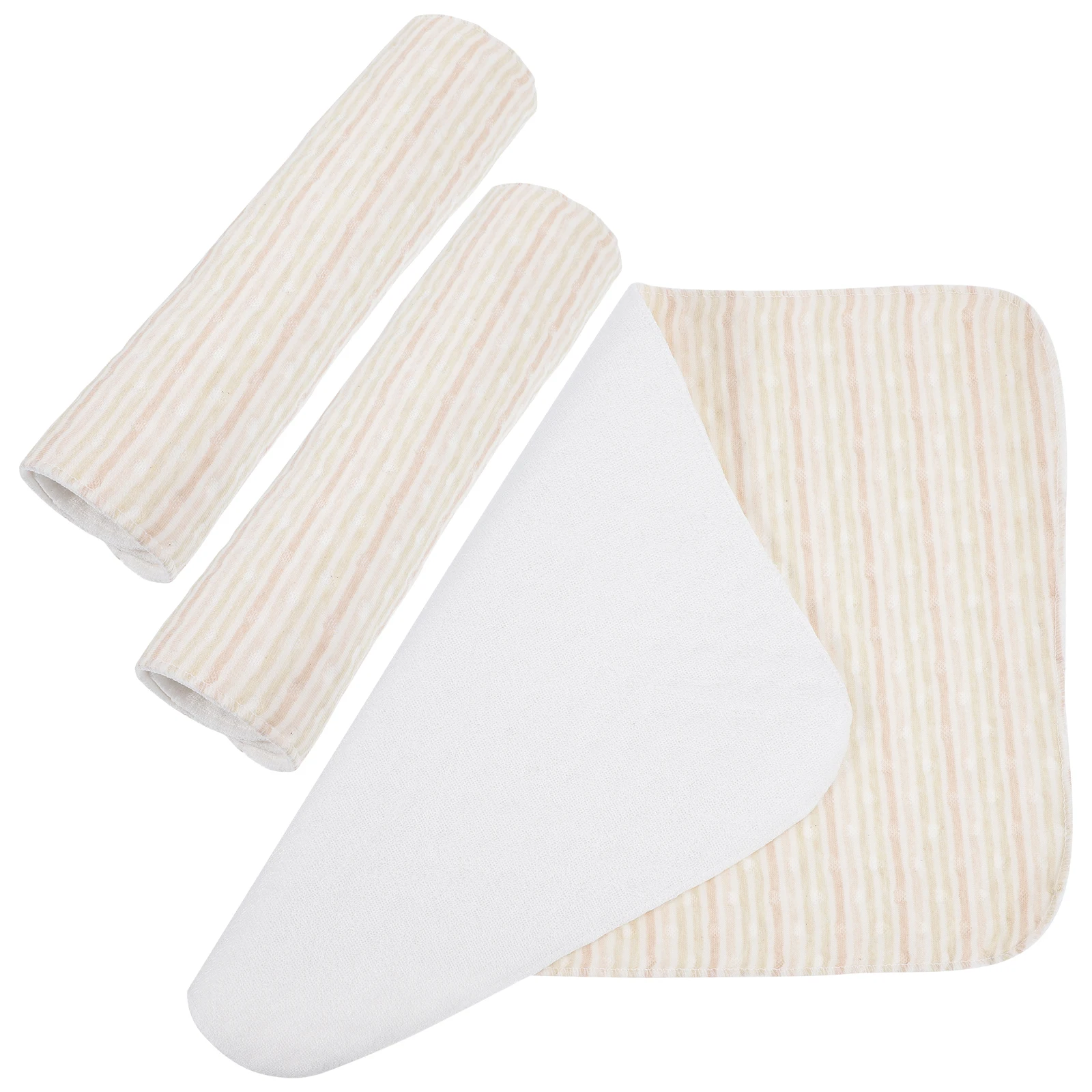 

3 Pcs Cotton Diapers Newborn Reusable Washable Baby Mat Absorb Water Toddler Infant Lightweight Easy Store Soft Comfortable Safe