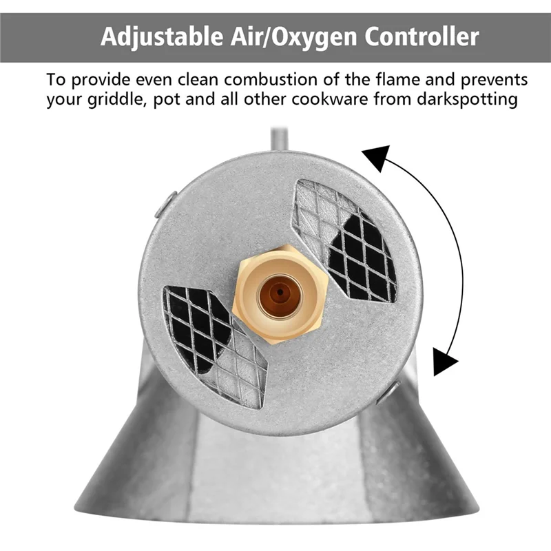 High Pressure Propane Burner Head, Cast-Iron Round Burner Head, Orifice Brass Fitting