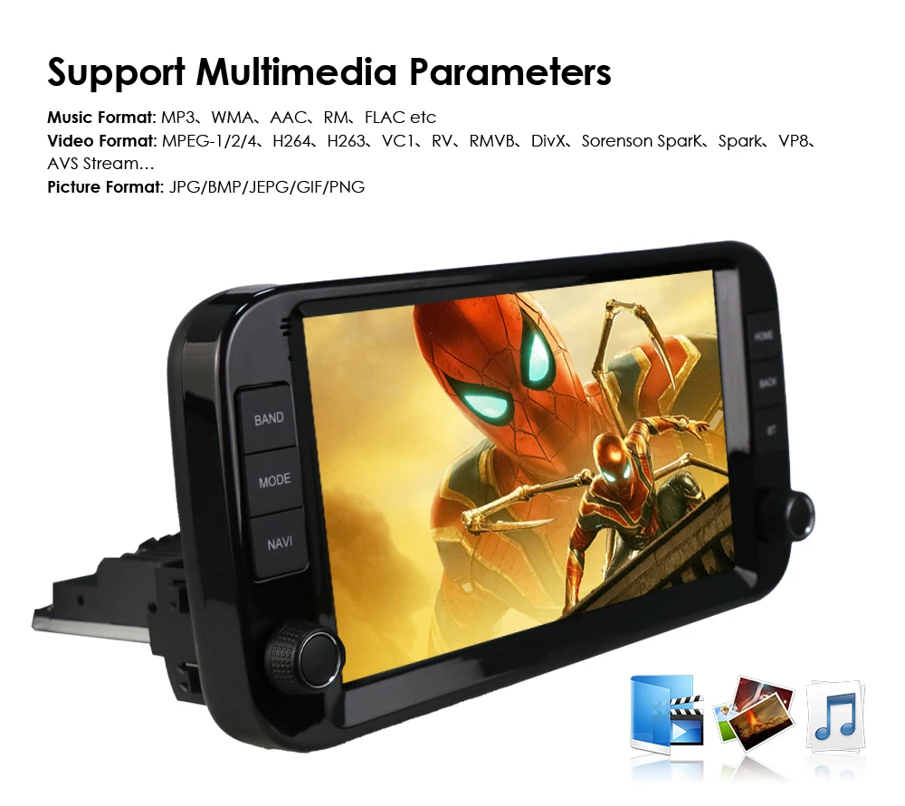 Hizpo 9-Zoll 2Din Android Auto Autoradio für Fiat Panda 2013 - 2024 Multimedia GPS-Navigation RDS DSP SWC 4G BT WiFi CarPlay – Detail 9