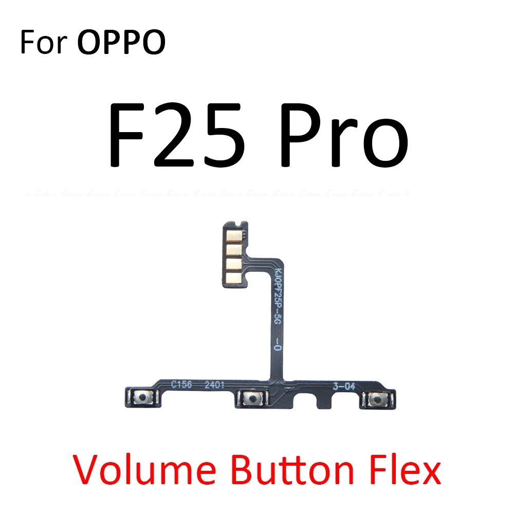 مفتاح تشغيل وإيقاف مفتاح كتم الصوت الصامت زر الشريط الكابلات المرنة لأجزاء OPPO F19 F21 F21s F23 F25 F27 Pro Plus 4G 5G #6