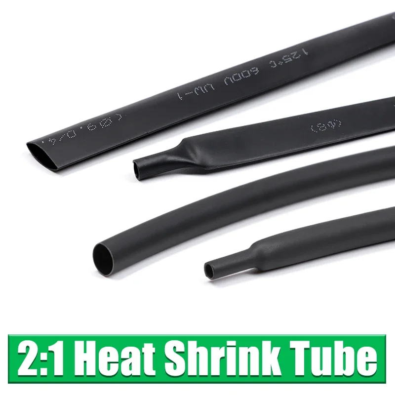 

1M Black 2:1 Heat Shrink Tube Dia 50 60 70 80 90 100 120 150 180 210 mm Polyolefin 2:1 Shrinkage Cable sleeve shrink wrap tube