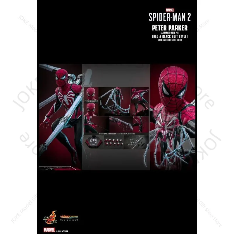 

Оригинальные горячие игрушки VGM66 Spider Man 2 Peter Parker Advanced Suit 2.0 Красный и черный костюм Стиль 1/6 В наличии Аниме Экшн-модель Игрушка