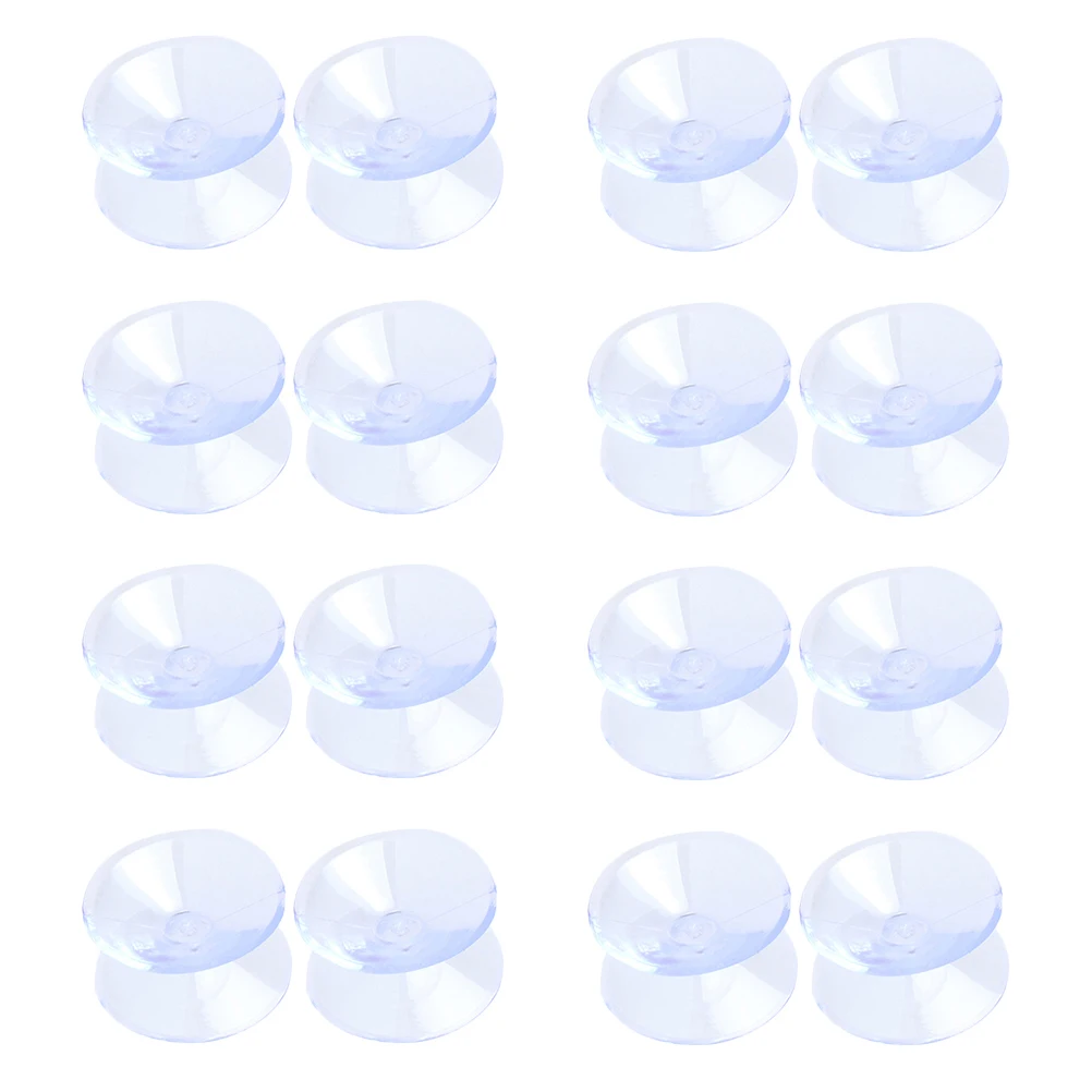 

30 Pcs Non-slip Mat Double-sided Suction Cup Glass Spacers Table Floor Cups Transparent