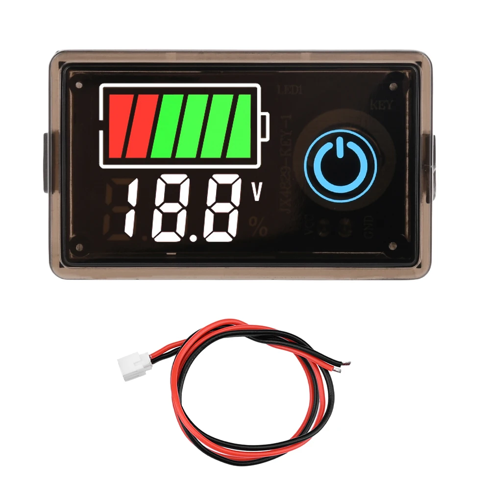 DC8-100V Autobatterie Voltmeter Ladezustand anzeige Lithium-Batterie-Kapazitäts messer Test anzeige LED-Tester Touch-Schalter