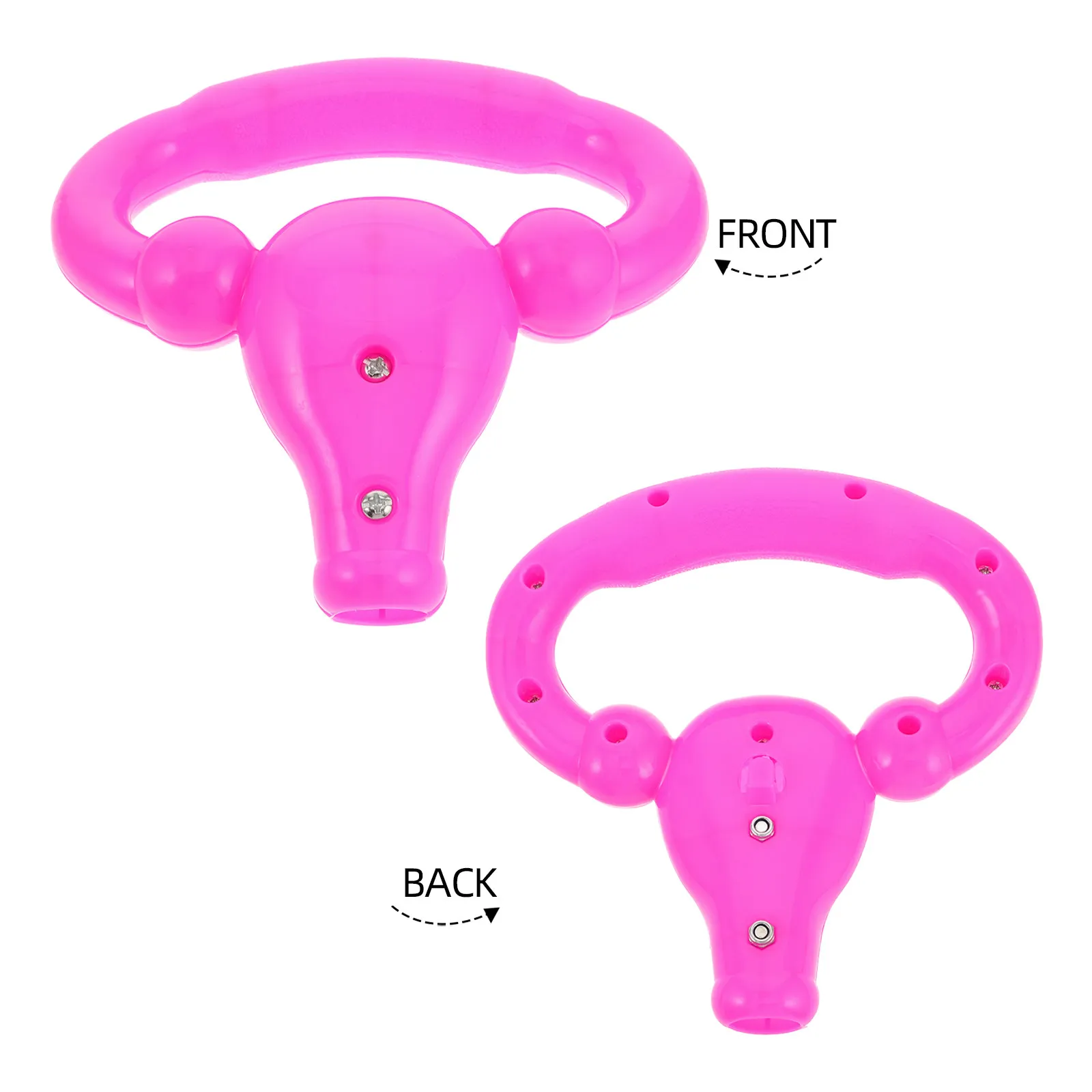 Kids Tricycle Push Handle Bright Color Antislip Comfortable Install Outdoor Playset Steering Wheel Kid Steering Wheel