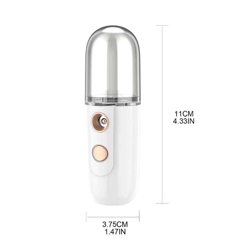 Humidificador pulverizador portátil, recargable por USB, máquina práctica para cuidado piel, envío