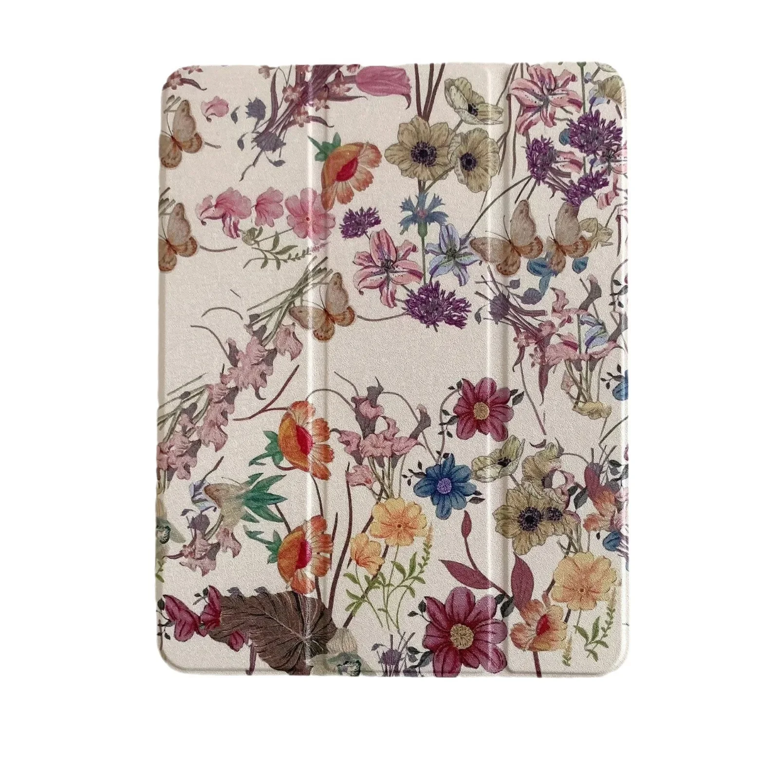 

Oil Painting Colorful Flowers Tablet Case For iPad6 5 Mini6 Pro 2022 10th 2021 2020 2019 Air5 4 3 3-Folds Kickstand Smart Cover