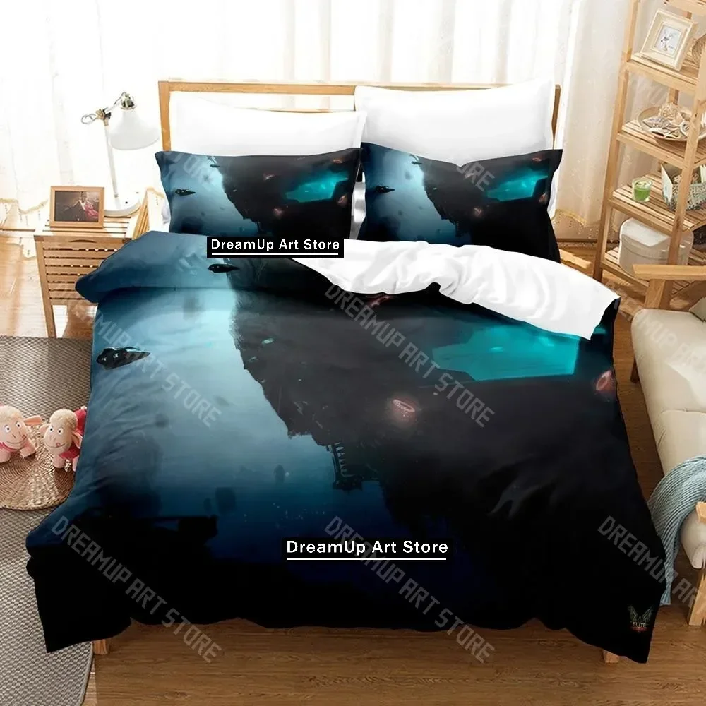 Exquisite 3D Print Elite Dangerous Bedding Set Single Twin Full Queen King Size Bed Set Adult Kid Bedroom Duvetcover Sets Darxid