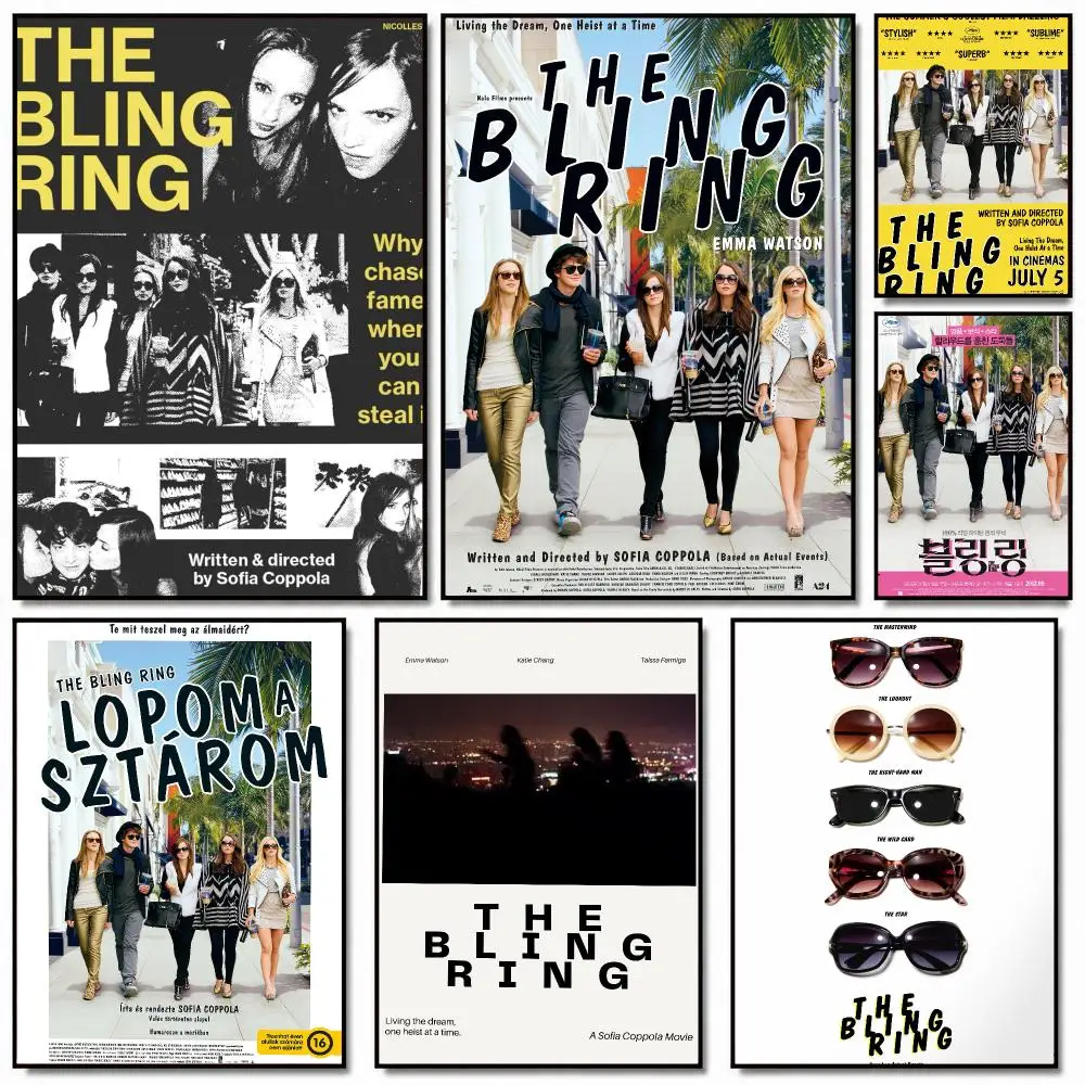 classic movie T-The Bling Ring 2013-G Poster Removable Wall Sticker for Home Cafe Bar Office Interior Decor