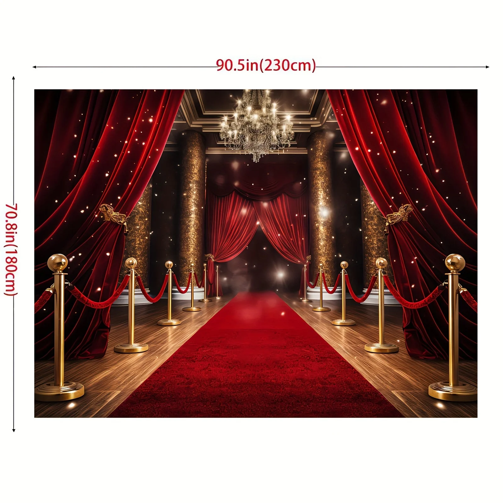 Large Red Carpet Backdrop - Premium Party Wall Decoration for Birthday Celebrations,Durable, Reusable, and Easy to Set Up