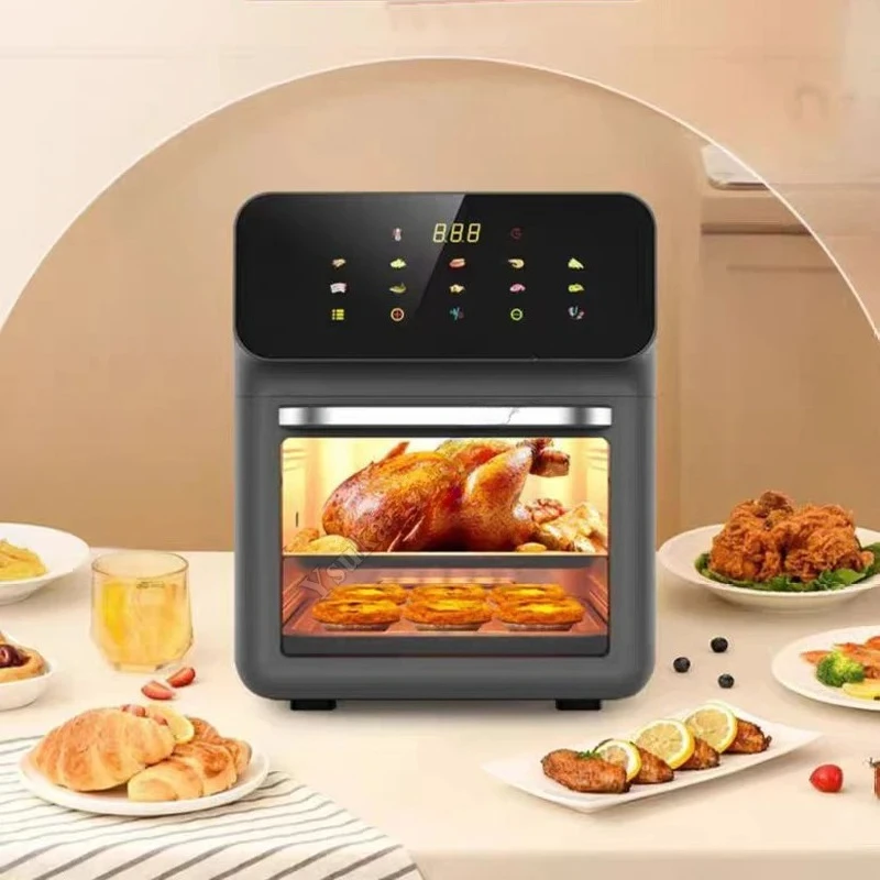 Large-Capacity Air Fryer Electric Oven For Home Use Multi-Functional Non-Stick Touchscreen With Visible Window