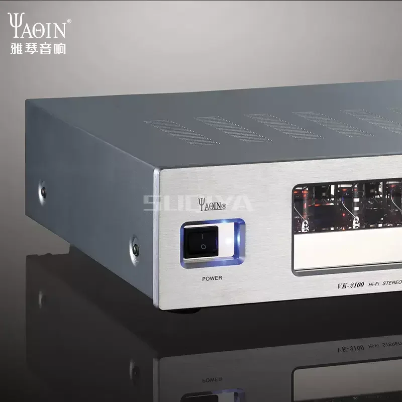 SUQIYA-Yaqin VK-2100 Tube Amplificador, Vesícula Biliar Frontal, Amplificador De Pedra Traseira, Tubo De Febre HiFi, Alta Potência Casa