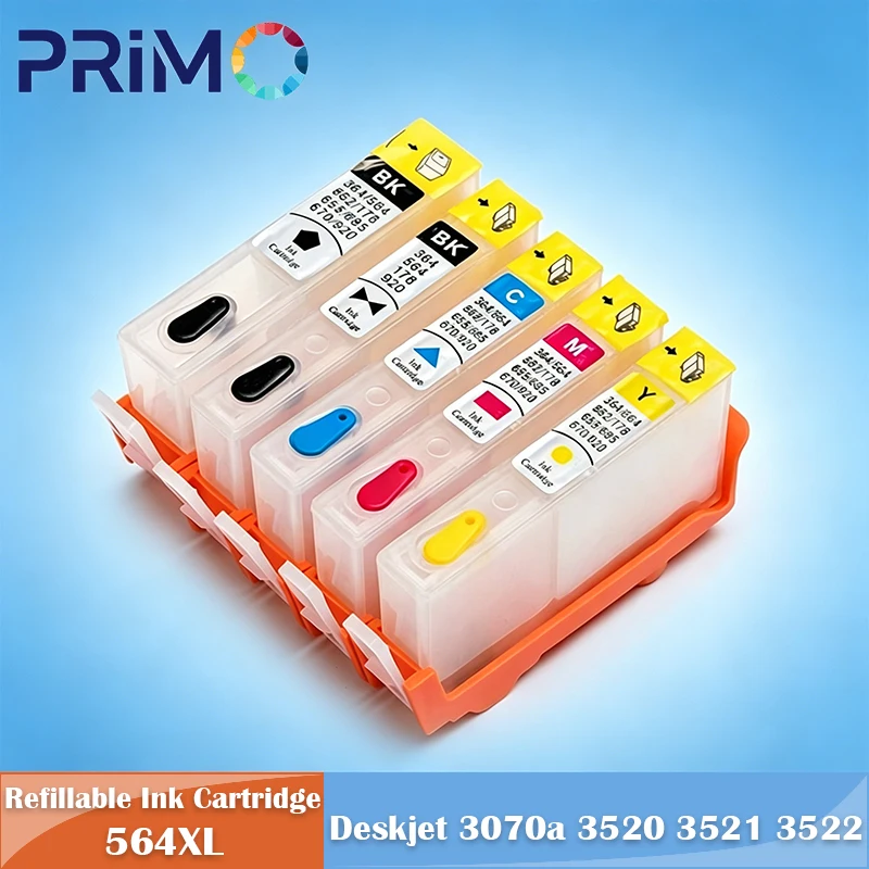564XL 564XL Refillable Ink Cartridge With Permanent Chip for HP564 for HP DeskJet 3070a 3520 3521 5510 5512 5514 6510 6520 6525