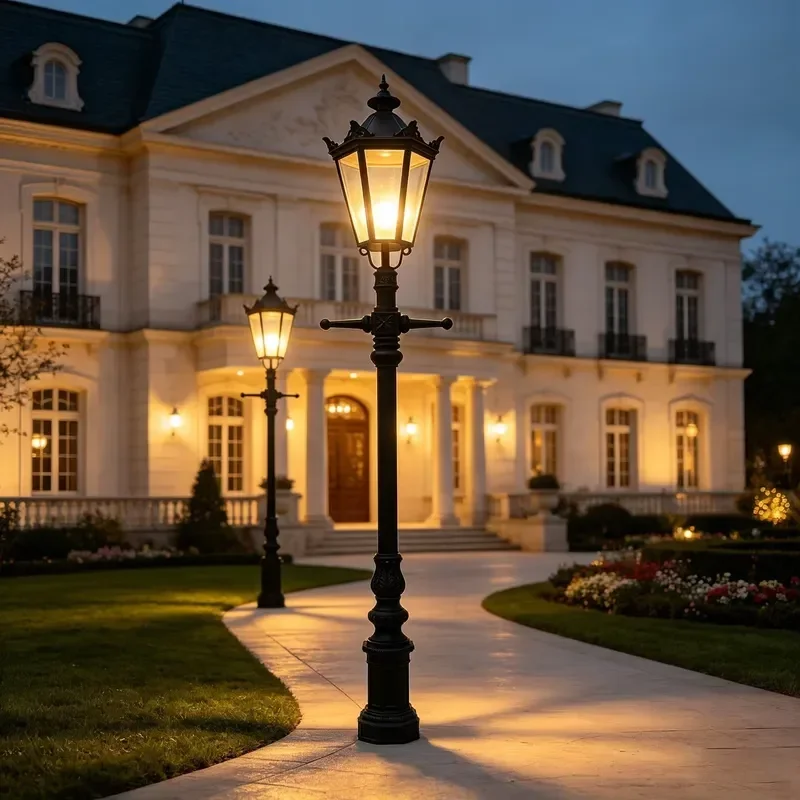 Factory Customized Outdoor European IP65 Waterproof LED Courtyard Light, Garden Landscape Decoration, Antique Street Lamp