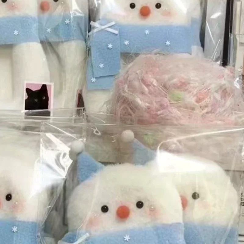 Cute Snowman Plush Card Holder Plush Photocard Holder Cartoon Photo Card Holder ID Credit Band Card Protector