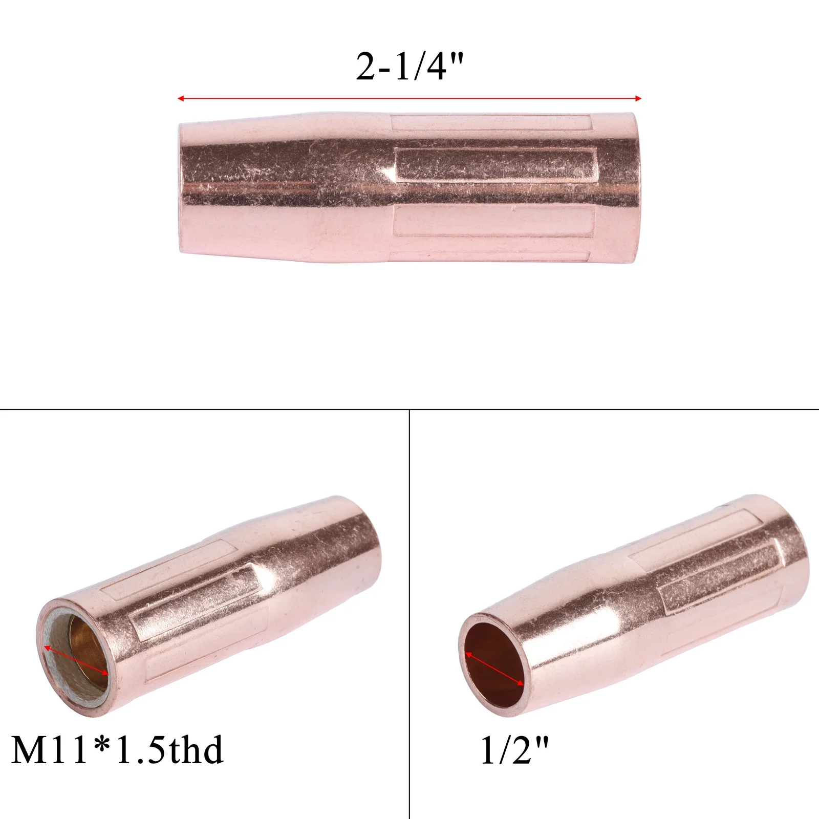 36/60PCS Welding Torch Consumables KP21-50 KP11 KP35-50 MIG Torch Gas Nozzle Fit Lincoln Magnum 100L Tweco Mini/#1