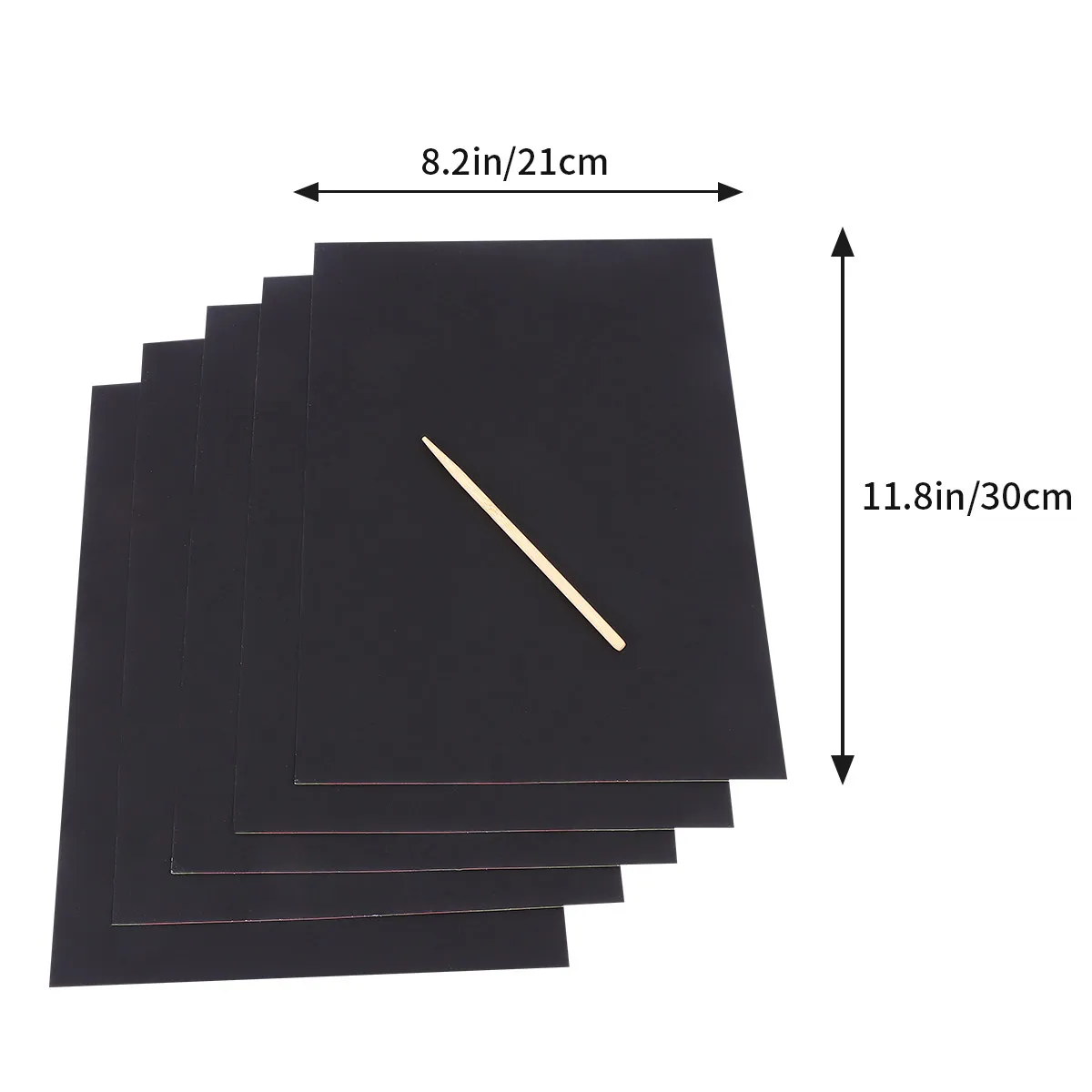 2Pack Papers Black Premium Quality Safe Scratch Off Notes for Kids DIY Drawing Kindergarten Primary School Use
