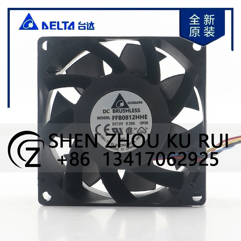 

Delta FFB0812HHE-SP36 5V 24V 48V DC 12V 0.30A AC EC 8038 80X80X38MM 8CM Mute PWM Speed Regulation Dual Ball Bearing Cooling Fan