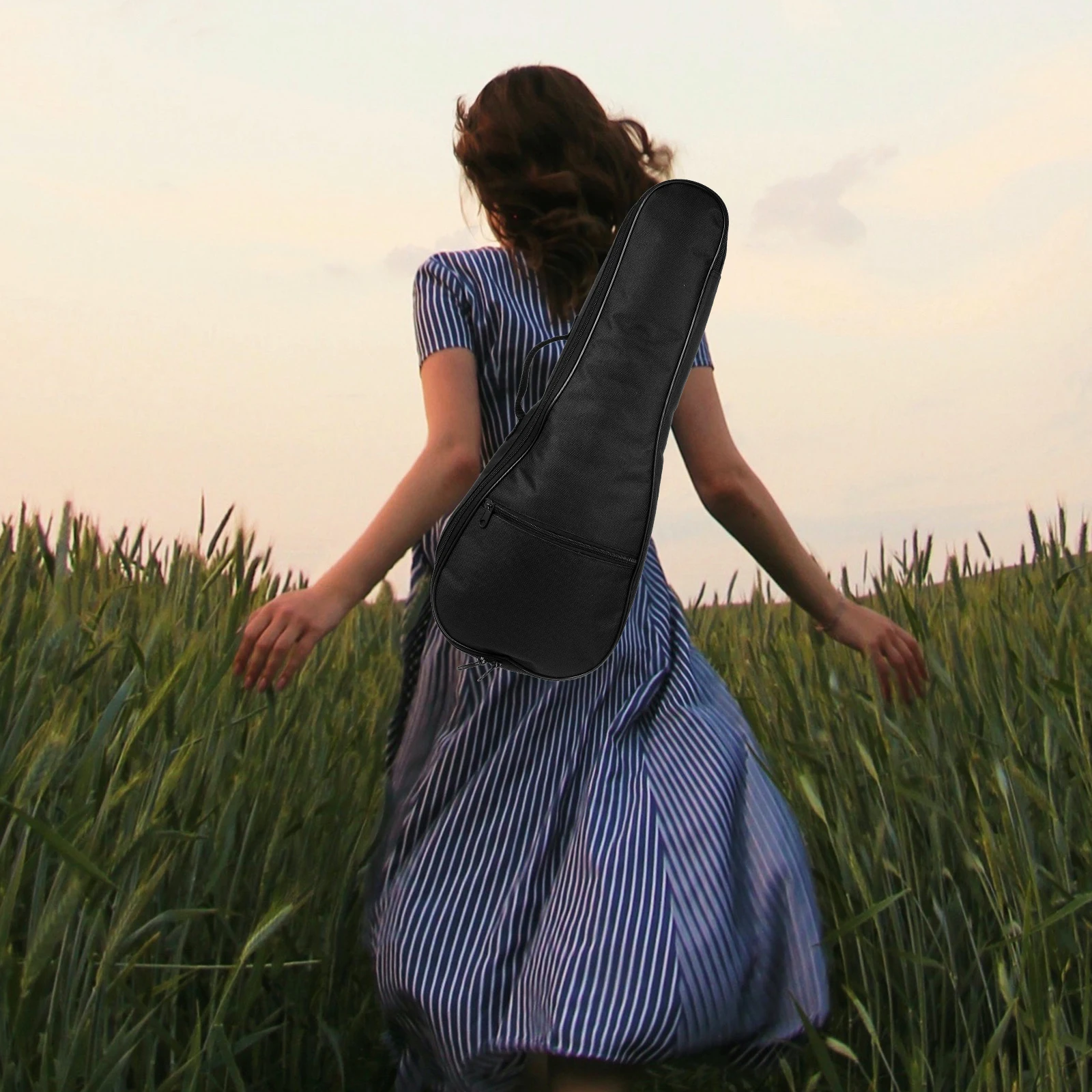 

Lightweight 21 Inch Ukulele Bag Cotton Fabric Storage Pouch Portable Travel Case Foldable Durable Protection Pouch For Outdoor