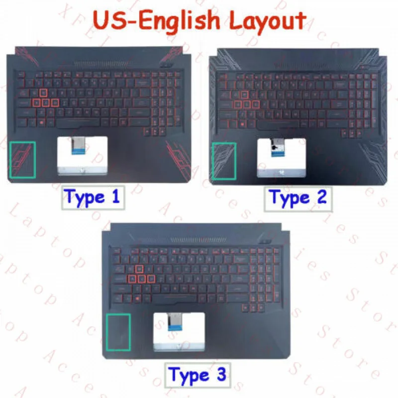 

F Palmrest w/Backlit Keyboard for Asus FX80 FX80GE FX86 FX86S FX504 FZ80G