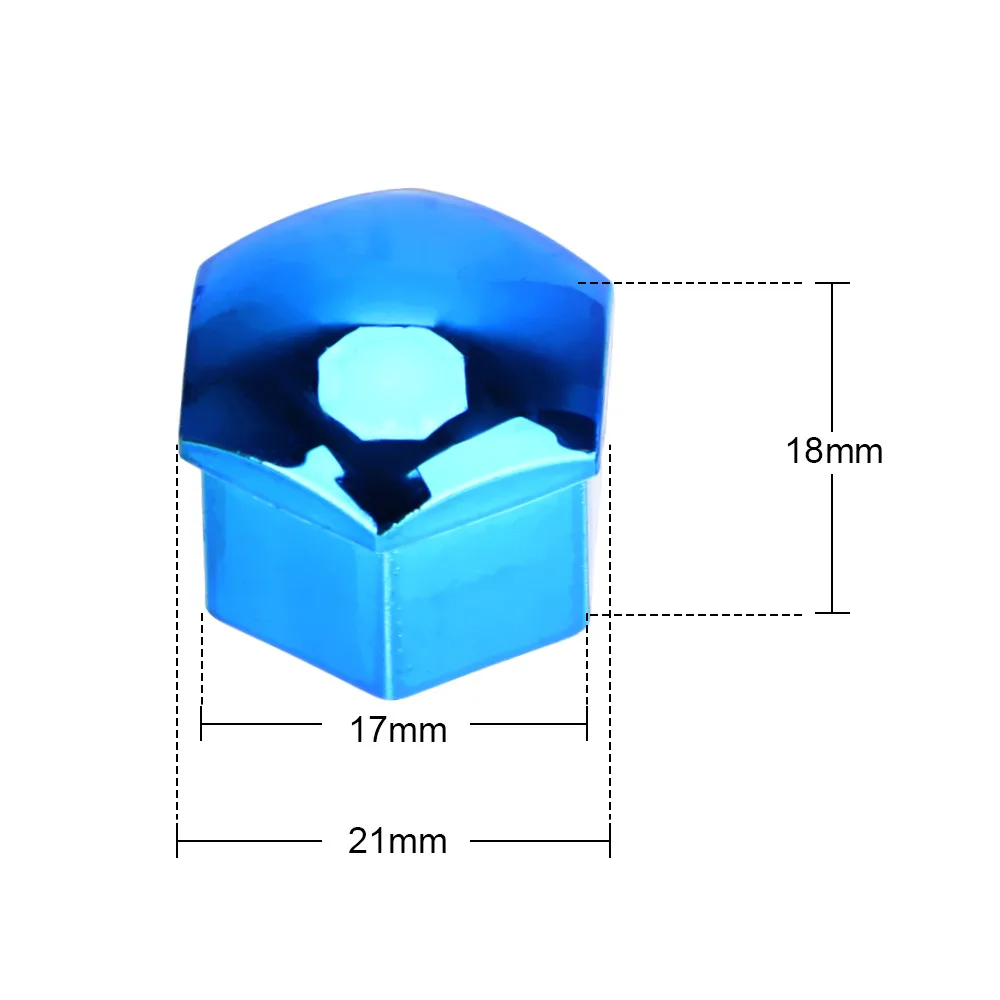 20Pcs 17/19/21 Mm Auto Rad Mutter Caps Schutz Anti-Rost Auto Hub Auto Reifen Schraube Caps Mutter Bolzen deckt Kappen Außen Dekoration