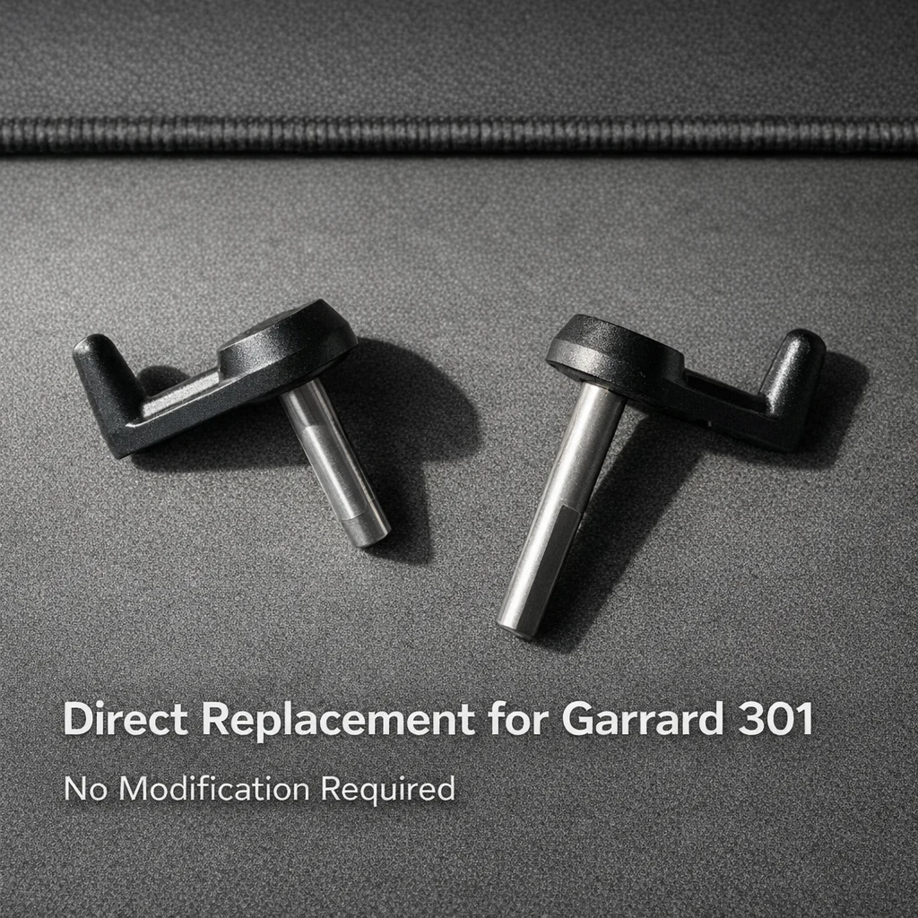 Picture 7: For Garrard 301 Switch Lever Replacement｜No Bakelite Cracking · No Steel Magnetization · Precision Mechanical Parts