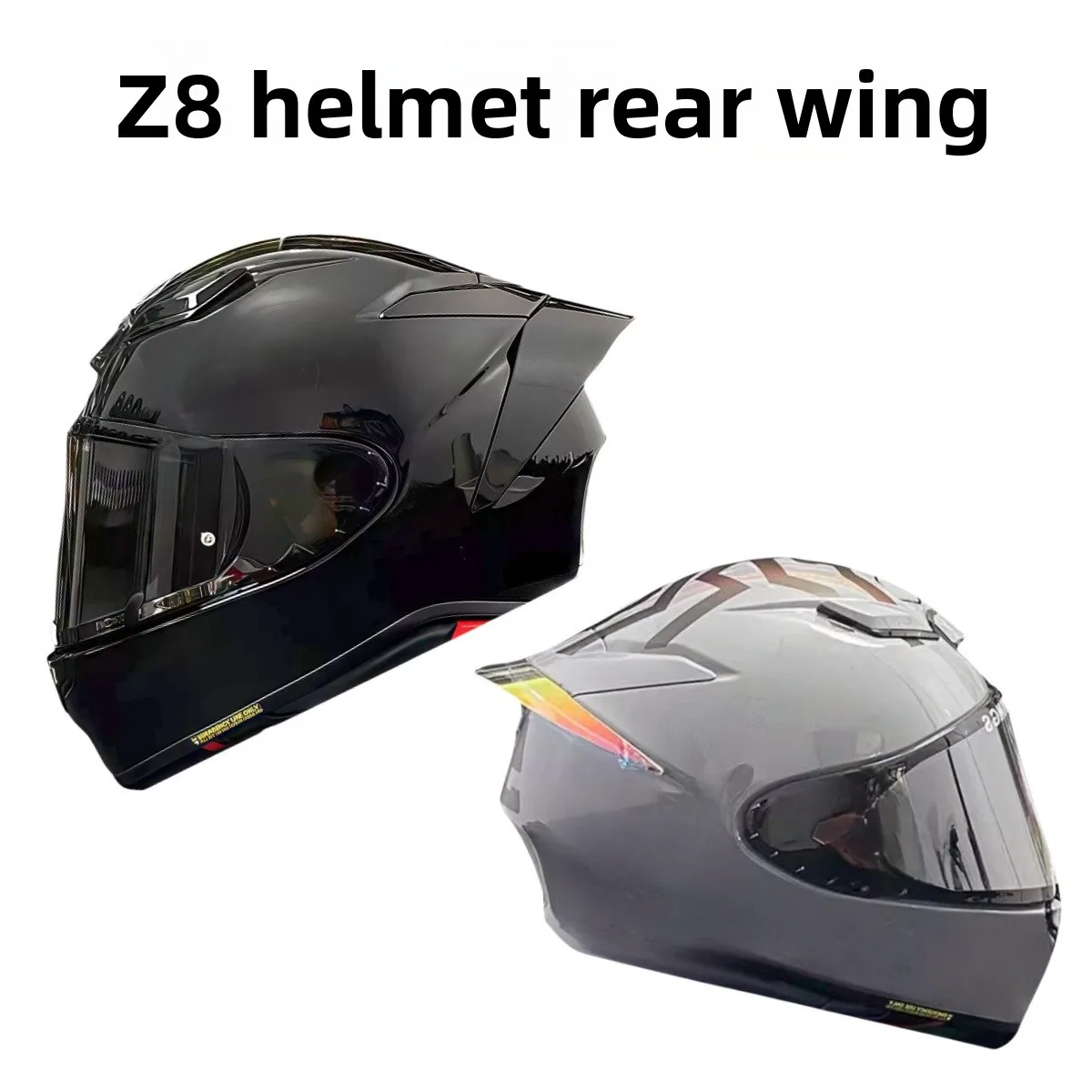 

Z8 Helmet Tail Spoiler Helmet Accessories RF1400/NXR2/CWR-F2 Fixed Wind Wing Decoration Fashion Trend Modification Accessories